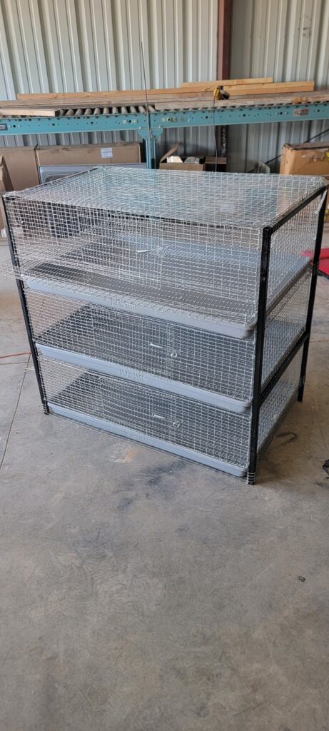 Wire quail cages